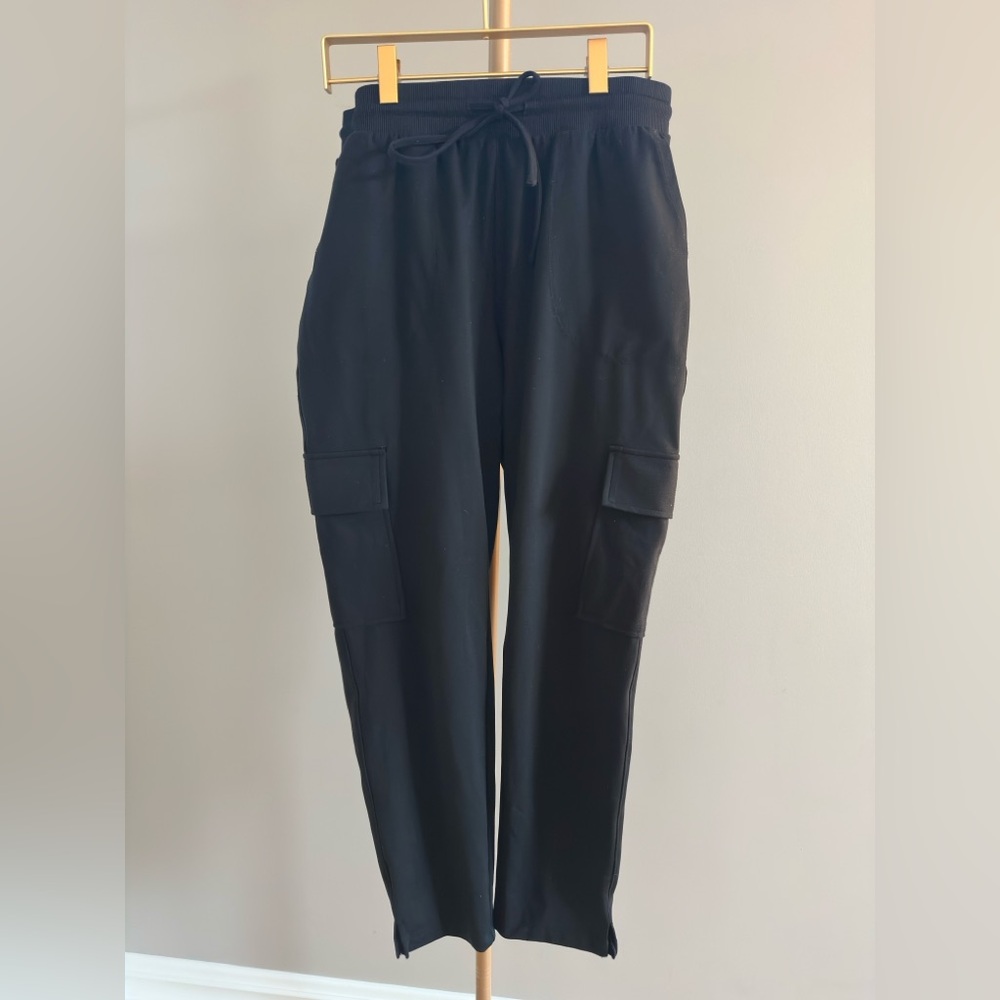 Rachel Zoe Black Cargo Pants Mid Rise Relaxed Fit Small